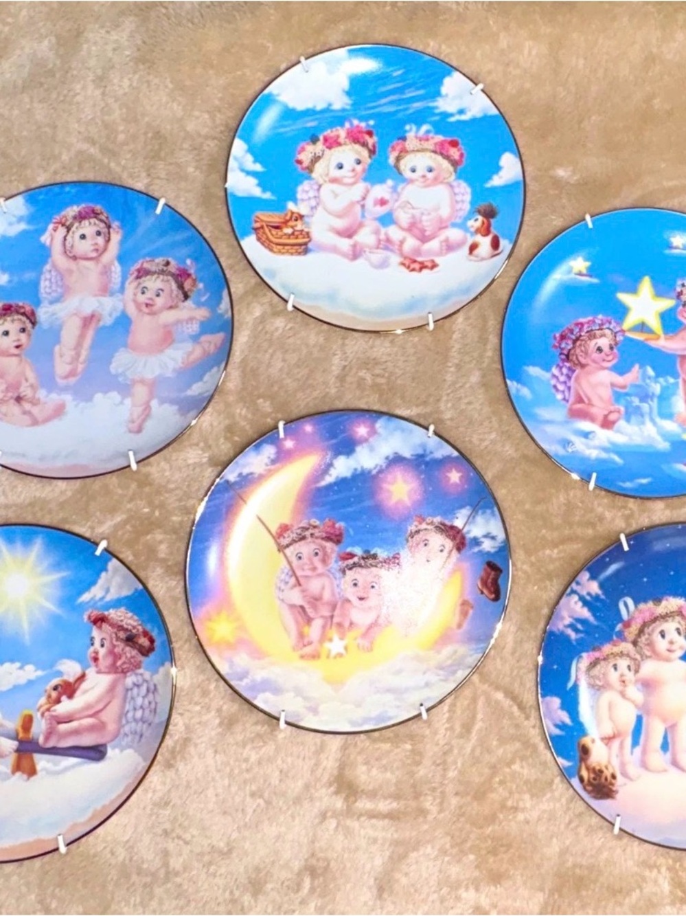 Vintage Lot of 6- Dreamsicles Collector Plates by Hamilton Collection 1994-1996